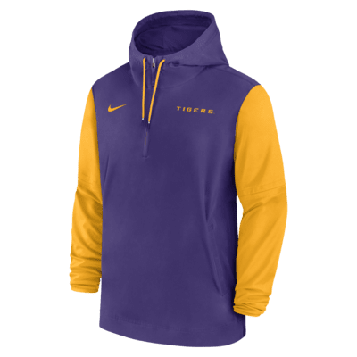 NIKE LSU Tigers Lightweight Football good Purple Hooded Men’s Jacket Size L